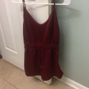 Maroon sporty romper